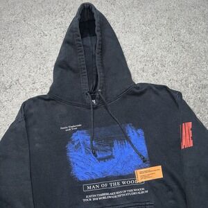 Justin Timberlake Hoodie Mens Medium Black Man Of The Woods Tour 2018 Pullover